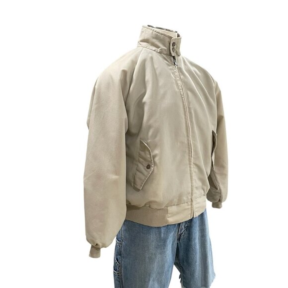 California Imperial Mens Large Harrington Jacket Tan USA Made Lined Workwear - Picture 6 of 9